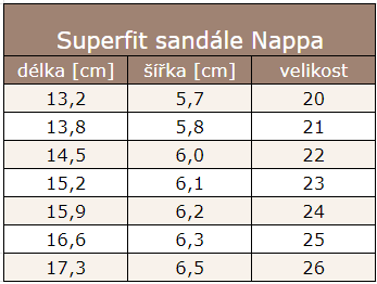 nappa sandále superfit 